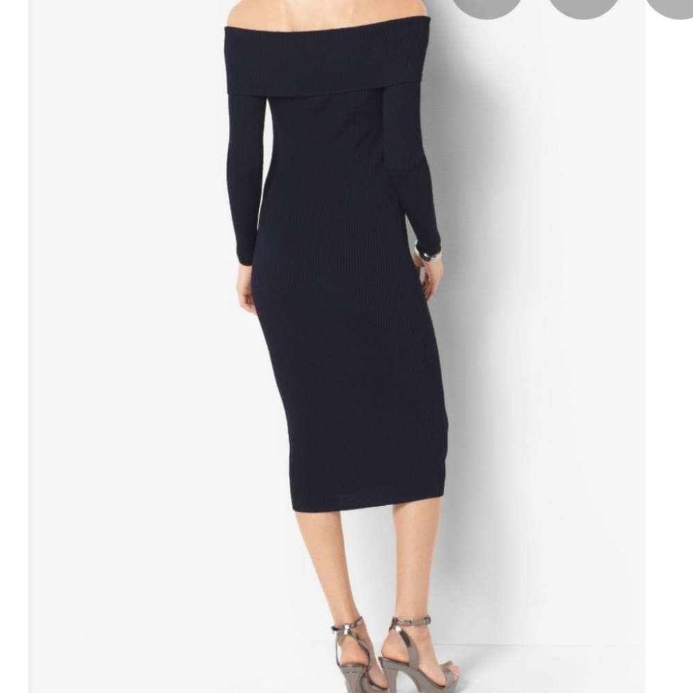 Michael kors navy blue long sleeve dress